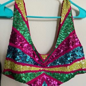 Brand new! Colorful Nasty Gal pants and crop set